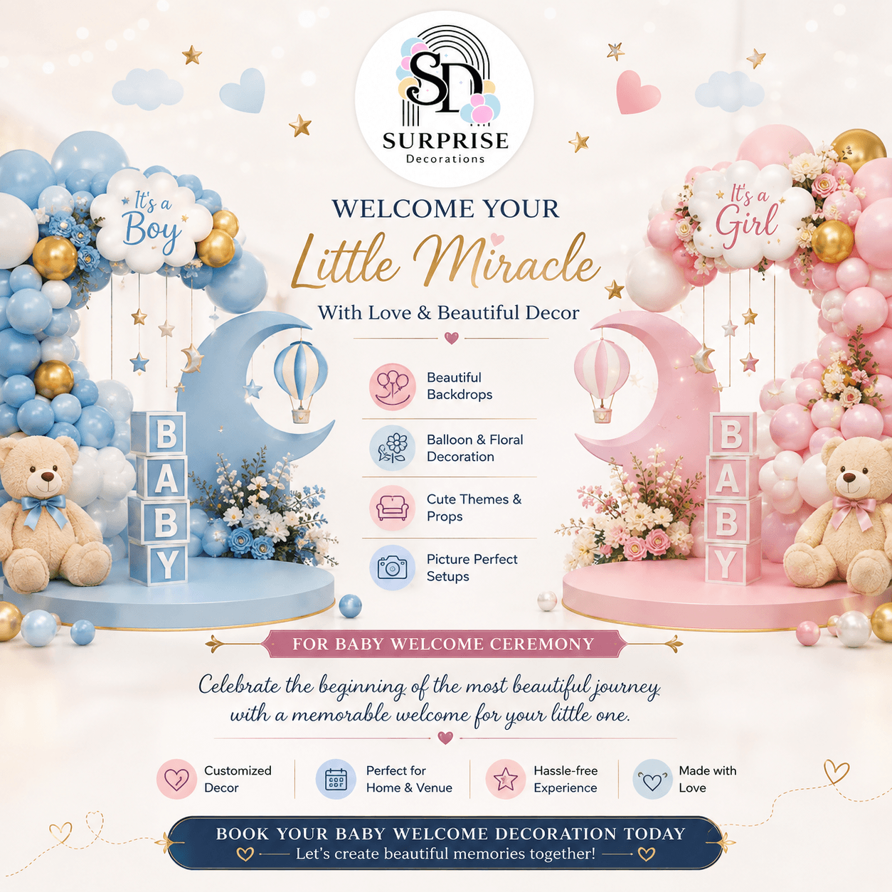 👶✨ Baby Welcome Decoration by Surprise Decorations