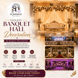 Banquet Hall Decoration by Surprise Decorations