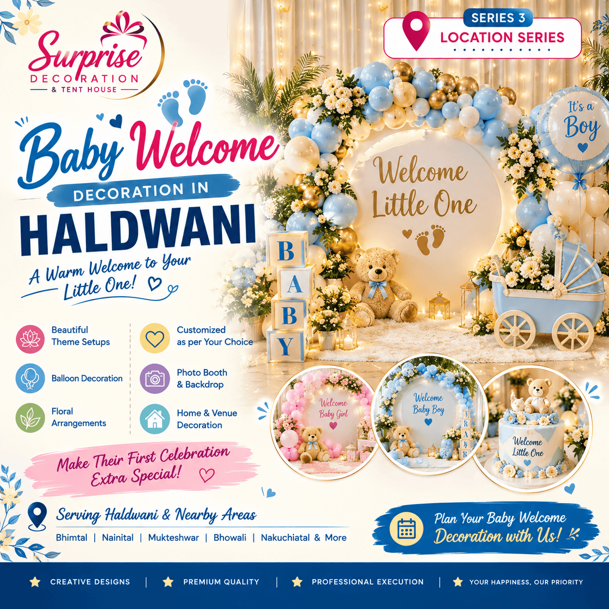 Baby Welcome Decoration in Haldwan